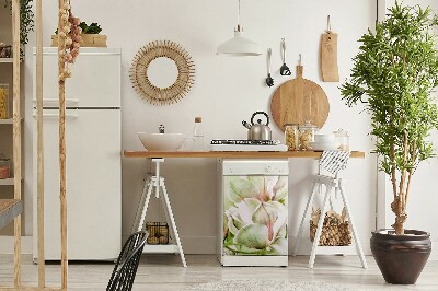Coperchio magnetico decorativo per lavastoviglie Fiori di magnolia
