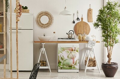 Coperchio magnetico decorativo per lavastoviglie Fiori di magnolia