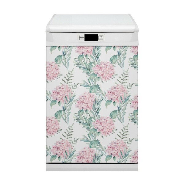 Adesivo magnetico per lavastoviglie Fiori rosa pallido