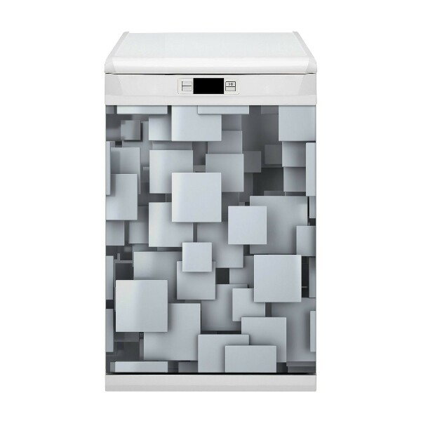 Copertura magnetica per lavastoviglie Blocchi grigi