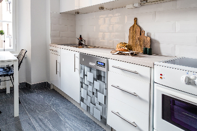 Copertura magnetica per lavastoviglie Blocchi grigi