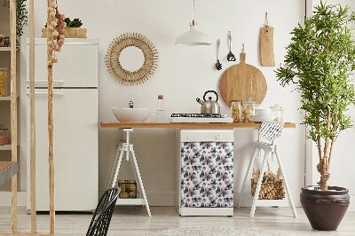 Coperchio magnetico decorativo per lavastoviglie Fiori scuri