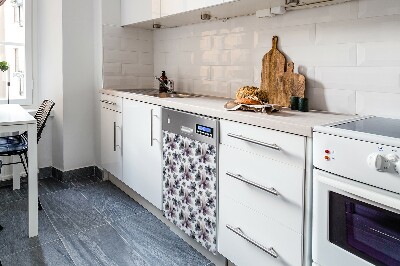 Coperchio magnetico decorativo per lavastoviglie Fiori scuri