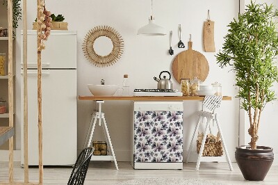 Coperchio magnetico decorativo per lavastoviglie Fiori scuri
