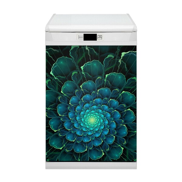 Adesivo magnetico per lavastoviglie Fiore verde