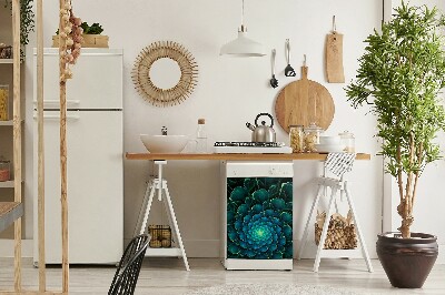 Adesivo magnetico per lavastoviglie Fiore verde