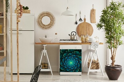Adesivo magnetico per lavastoviglie Fiore verde