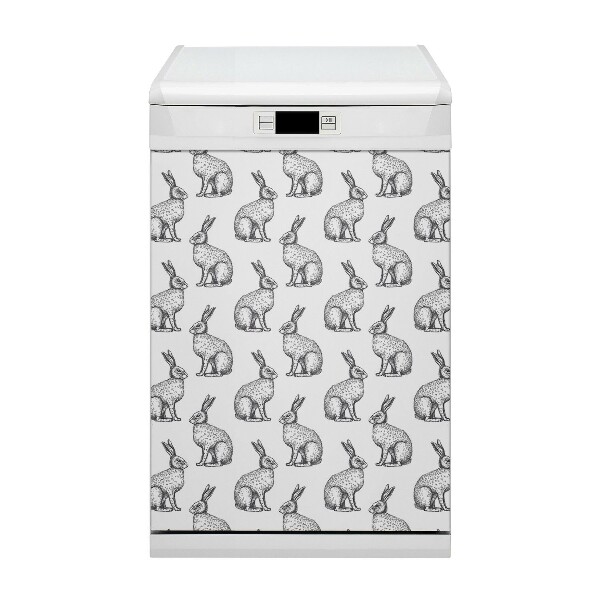 Copertura magnetica per lavastoviglie Conigli bianchi