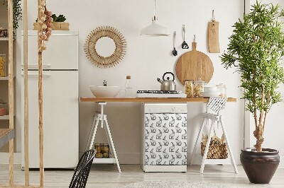Copertura magnetica per lavastoviglie Conigli bianchi