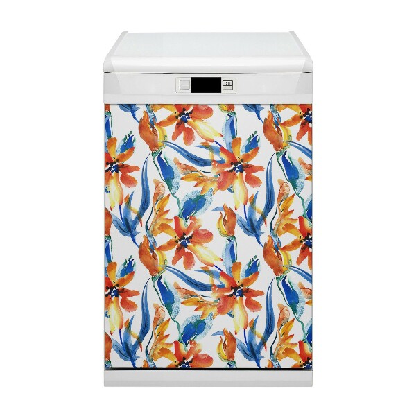 Coperchio magnetico decorativo per lavastoviglie Fiori soleggiati