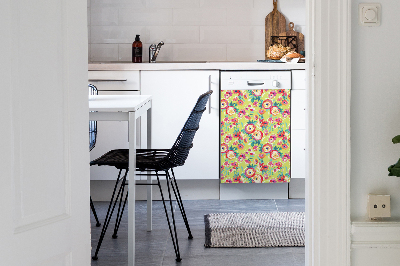 Coperchio magnetico decorativo per lavastoviglie Fiori colorati