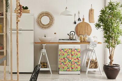 Coperchio magnetico decorativo per lavastoviglie Fiori colorati
