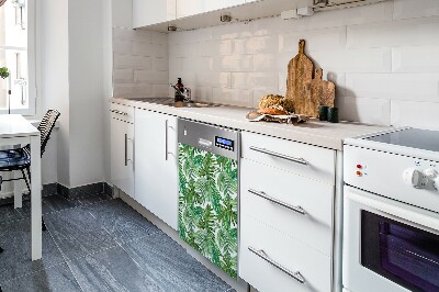 Copertura magnetica per porta della lavastoviglie Foglie della giungla
