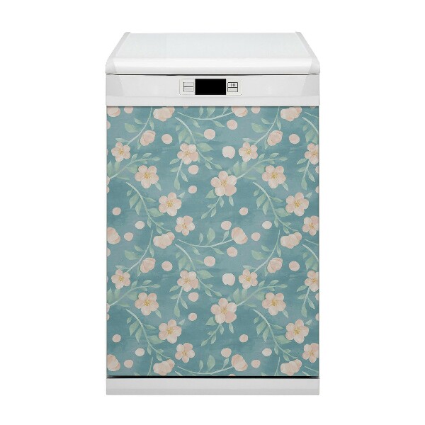 Coperchio magnetico decorativo per lavastoviglie Fiori pastello