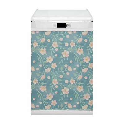 Coperchio magnetico decorativo per lavastoviglie Fiori pastello