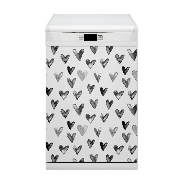 Adesivo magnetico per lavastoviglie Cuori dipinti