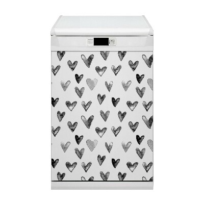 Adesivo magnetico per lavastoviglie Cuori dipinti