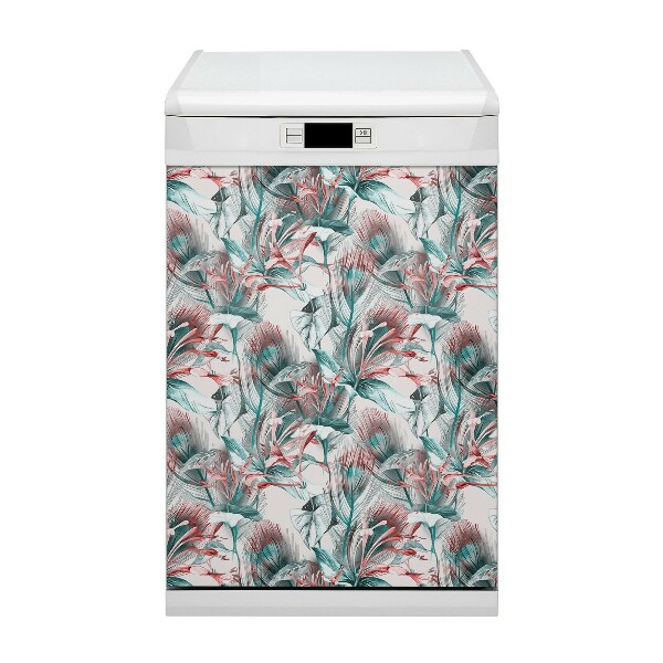 Copertura magnetica per porta della lavastoviglie Disegno tropicale