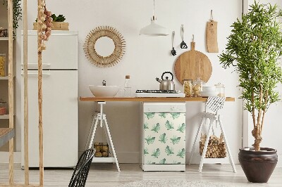 Adesivo magnetico per lavastoviglie Foglie tropicali