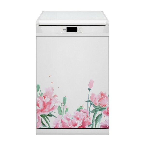 Adesivo magnetico per lavastoviglie Fiori rosa