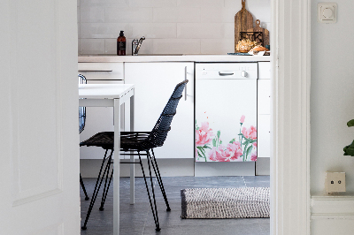 Adesivo magnetico per lavastoviglie Fiori rosa