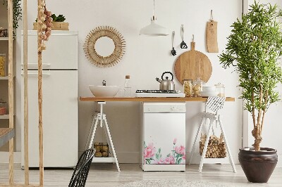 Adesivo magnetico per lavastoviglie Fiori rosa