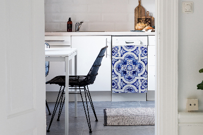 Copertura magnetica per porta della lavastoviglie Piastrelle blu