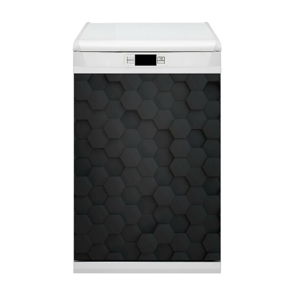 Coperchio magnetico decorativo per lavastoviglie Modello esagonale nero