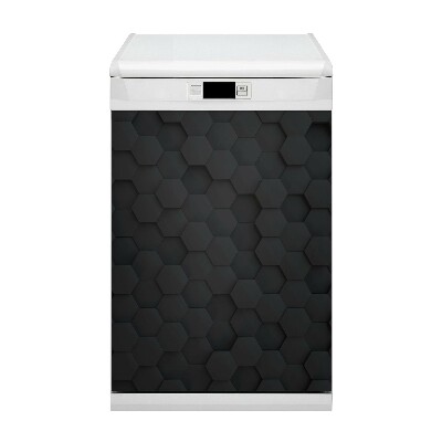 Coperchio magnetico decorativo per lavastoviglie Modello esagonale nero