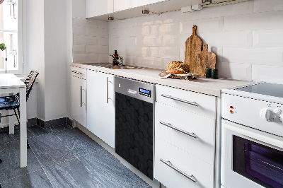 Coperchio magnetico decorativo per lavastoviglie Modello esagonale nero