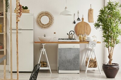 Adesivo magnetico per lavastoviglie Tema grigio cemento