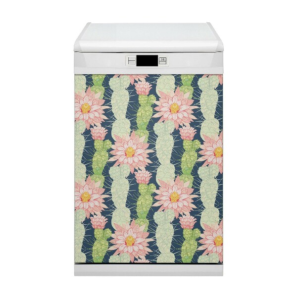 Coperchio magnetico decorativo per lavastoviglie Fiori di cactus