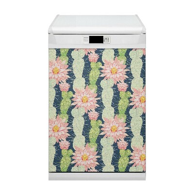 Coperchio magnetico decorativo per lavastoviglie Fiori di cactus