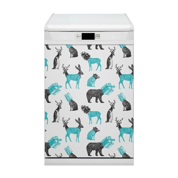 Copertura magnetica per porta della lavastoviglie Animali
