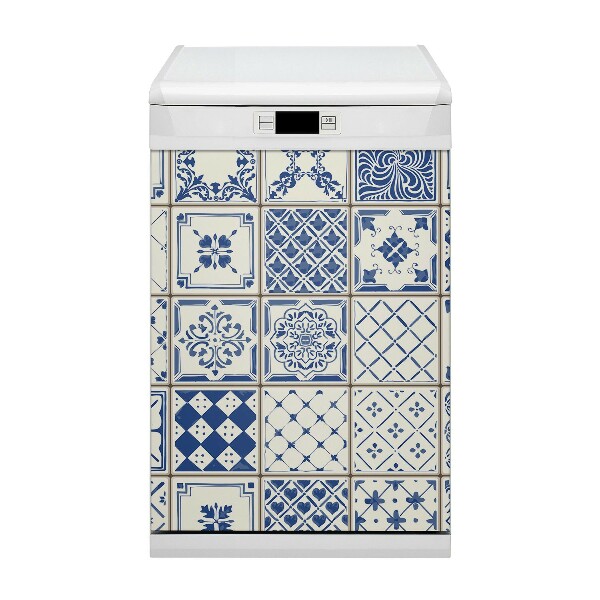 Copertura magnetica per lavastoviglie Piastrelle blu
