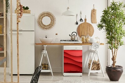 Copertura magnetica per porta della lavastoviglie Trama rossa