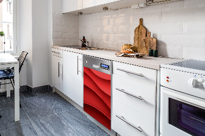 Copertura magnetica per porta della lavastoviglie Trama rossa