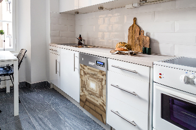 Adesivo magnetico per lavastoviglie Astrazione del legno
