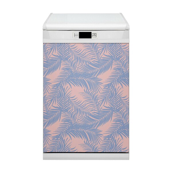 Coperchio magnetico decorativo per lavastoviglie Foglie blu