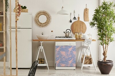 Coperchio magnetico decorativo per lavastoviglie Foglie blu