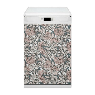 Adesivo magnetico per lavastoviglie Fiori rosa