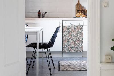 Adesivo magnetico per lavastoviglie Fiori rosa