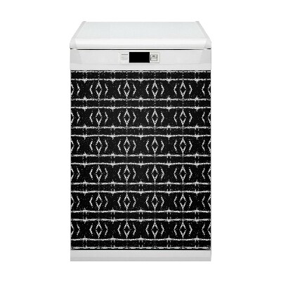 Copertura magnetica per porta della lavastoviglie Astrazione nera