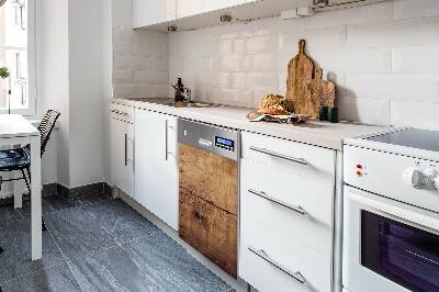 Coperchio magnetico decorativo per lavastoviglie Legno astratto