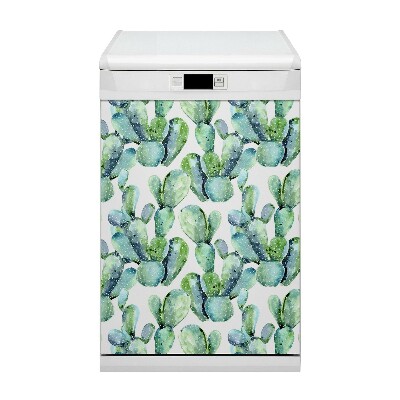 Adesivo magnetico per lavastoviglie Cactus verdi