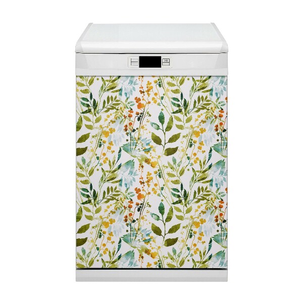 Coperchio magnetico decorativo per lavastoviglie Fiori boho