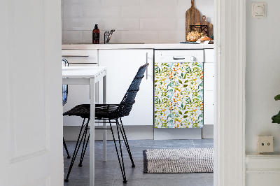 Coperchio magnetico decorativo per lavastoviglie Fiori boho