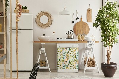 Coperchio magnetico decorativo per lavastoviglie Fiori boho