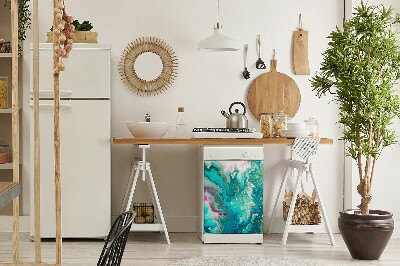 Copertura magnetica per porta della lavastoviglie Astrazione verde