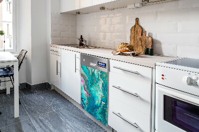 Copertura magnetica per porta della lavastoviglie Astrazione verde
